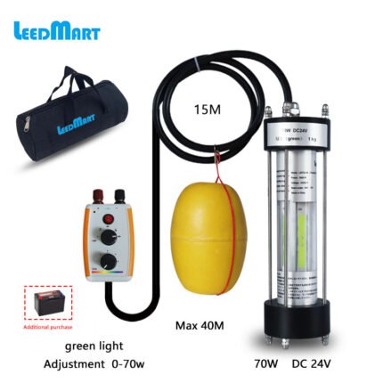 Leedmart 70W LED Night Fishing Light IP68 Waterproof Underwater DC12V/24V Attracting Fishing Ligh