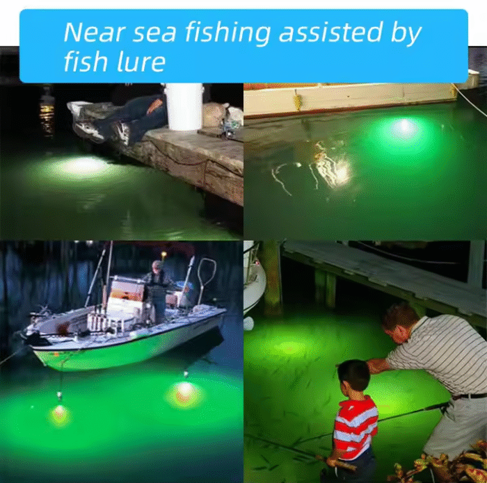 Leedmart 120W LED Night Fishing Light IP68 Waterproof Underwater DC12V/24V Attracting Fishing Ligh - 图片 5